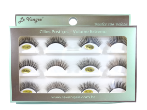 CÍLIOS POSTICO PREMIUM LE VANGEE - 70% FIBRA DE SEDA - 6 PARES - #1/#5/#6/#8/#9/#10 - REF: 55420 (EAN13:7899700506508)