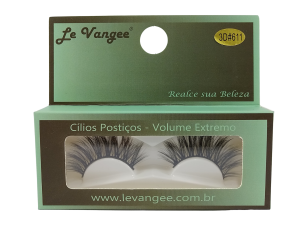 CÍLIOS POSTICO PREMIUM LE VANGEE - 70% FIBRA DE SEDA - 1 PAR - #611 - REF: 55442 (EAN13:7899700507512)