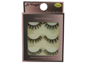 CÍLIOS POSTIÇOS PET - 3 PARES #C008 LE VANGEE - Ref: 55108 (EAN13:7899700506782)