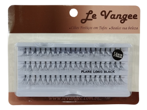 CÍLIOS POSTIÇOS SINTETICOS EM TUFOS CX C/ 60 TUFOS #14mm -  LE VANGEE - REF: 11520023-14 - (EAN13: 7899700508694)