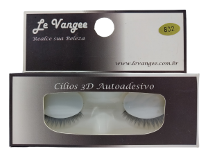 CÍLIOS POSTICO LE VANGEE AUTOADESIVO 95% FIBRA DE SEDA - 1 PAR - #832 - REF: 53101 (EAN13: 7899700504979)