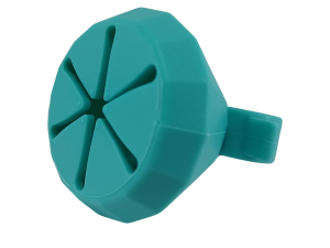 ANEL PORTA ESMALTE AZUL TURQUESA - SUPORTE SILICONE PARA OS DEDOS - LE VANGEE - REF:11520018-AZT - (EAN13:7899700508632)