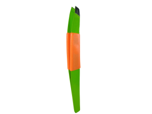 PINÇA PARA SOBRANCELHA LARANJA COM VERDE PONTA CHANFRADA - REF: 11410024-LJVD