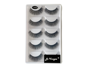 LINHA CÍLIOS POSTICO PREMIUM PROFISSIONAL PARA ATENDIMENTO LE VANGEE - FIBRA DE SEDA - 5 PARES - #1-628 - REF: LV-1-628 (EAN13:7899700508199)