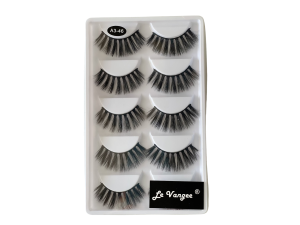 LINHA CÍLIOS POSTICO PREMIUM PROFISSIONAL PARA ATENDIMENTO LE VANGEE - FIBRA DE SEDA - 5 PARES - #A3-46 - REF: LV-A3-46 (EAN13:7899700508205)