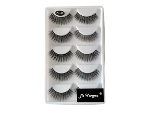 LINHA CÍLIOS POSTICO PREMIUM PROFISSIONAL PARA ATENDIMENTO LE VANGEE - FIBRA DE SEDA - 5 PARES - #A4-57 - REF: LV-A4-57 (EAN13:7899700508144)