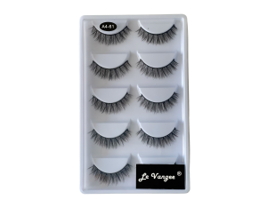 LINHA CÍLIOS POSTICO PREMIUM PROFISSIONAL PARA ATENDIMENTO LE VANGEE - FIBRA DE SEDA - 5 PARES - #A4-61 - REF: LV-A4-61 (EAN13:7899700508151)