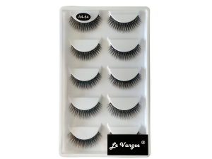 LINHA CÍLIOS POSTICO PREMIUM PROFISSIONAL PARA ATENDIMENTO LE VANGEE - FIBRA DE SEDA - 5 PARES - #A4-64 - REF: LV-A4-64 (EAN13:7899700508168)