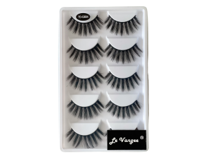 LINHA CÍLIOS POSTICO PREMIUM PROFISSIONAL PARA ATENDIMENTO LE VANGEE - FIBRA DE SEDA - 5 PARES - #7D-G804 - REF: LV-7D-G804 (EAN13:7899700508175)