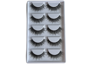 LINHA CÍLIOS POSTICO PREMIUM PROFISSIONAL PARA ATENDIMENTO LE VANGEE - FIBRA DE SEDA - 5 PARES - #3D-25 - REF: LV-3D-25 (EAN13:7899700508922)