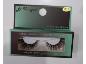 CÍLIOS POSTICO PREMIUM LE VANGEE - 70% FIBRA DE SEDA - 1 PAR - #033 - REF: 55404 (EAN13:7899700506348)