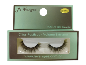 CÍLIOS POSTICO PREMIUM LE VANGEE - 70% FIBRA DE SEDA - 1 PAR - #657 - REF: 55425 (EAN13:7899700507048)