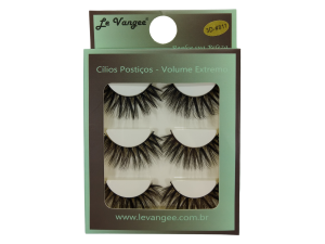 CÍLIOS POSTICO PREMIUM LE VANGEE - 70% FIBRA DE SEDA - 3 PARES - #811 - REF: 55427 (EAN13:7899700507062)