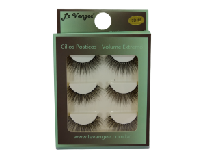 CÍLIOS POSTICO PREMIUM LE VANGEE - 70% FIBRA DE SEDA - 3 PARES - #6 - REF: 55426 (EAN13:7899700507055)