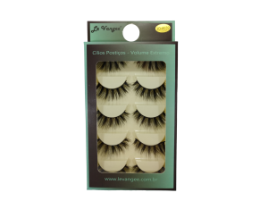 CÍLIOS POSTICO PREMIUM LE VANGEE - 70% FIBRA DE SEDA - 5 PARES - #39 - REF: 55417 (EAN13:7899700506478)