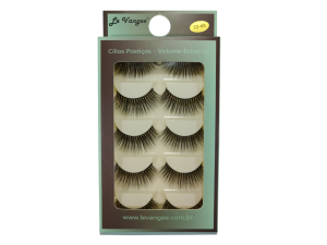 CÍLIOS POSTICO PREMIUM LE VANGEE - 70% FIBRA DE SEDA - 5 PARES - #8 - REF: 55414 (EAN13:7899700506447)