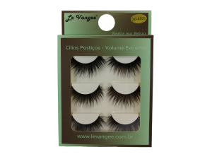 CÍLIOS POSTICO PREMIUM LE VANGEE - 70% FIBRA DE SEDA - 3 PARES - #025 - REF: 55409 (EAN13:7899700506393)