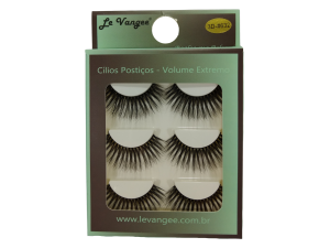 CÍLIOS POSTICO PREMIUM LE VANGEE - 70% FIBRA DE SEDA - 3 PARES - #632 - REF: 55429 (EAN13:7899700507086)